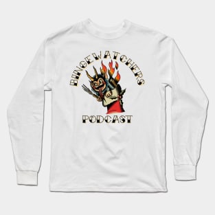 Flamin' Krampus Is On Fire - Official Holiday Tee From Binge-Watchers Podcast Long Sleeve T-Shirt